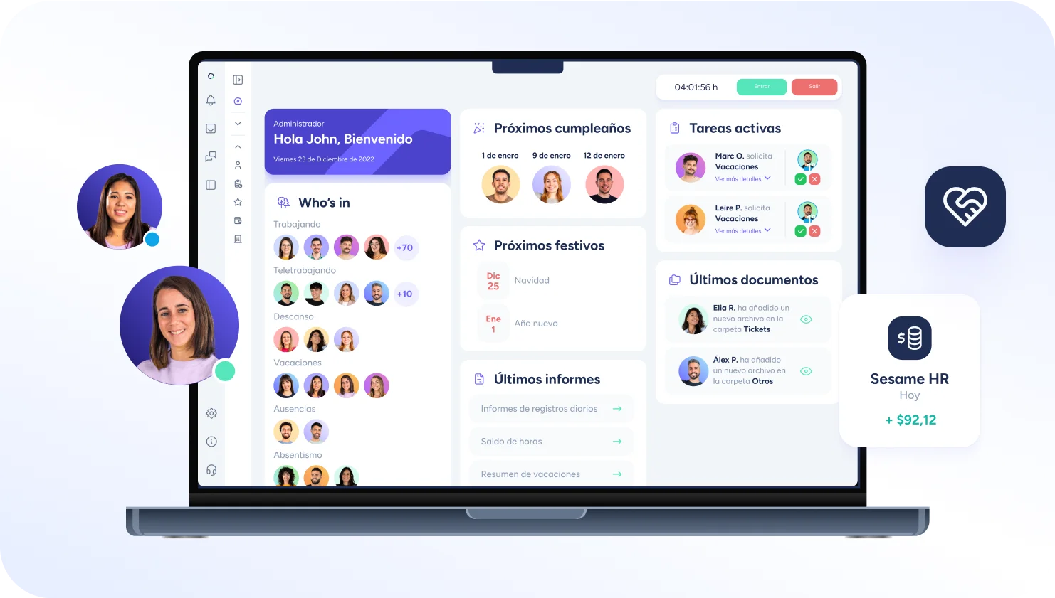 Gestión de tiempo con Sesame HR
